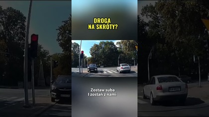 Na skróty przez skrzyżowanie i o włos od problemu  #droga #kierowcy #shorts