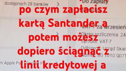 infakt wprowadził płacenie vat-u kartą revolut potem Santander potem a potem konto