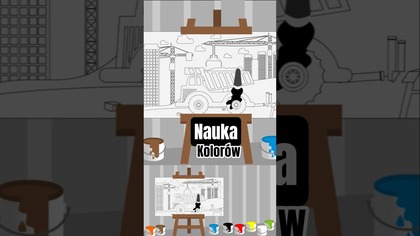 Nauka kolorów z ciężarówką - Czarny