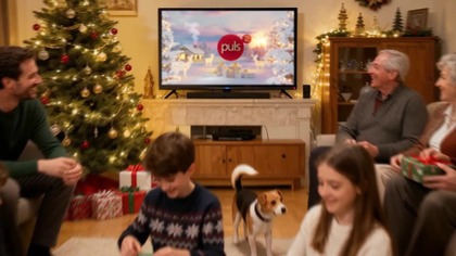 Puls 2 - Ident stacji w bożonarodzeniowej oprawie graficznej (25. 12. 2025)