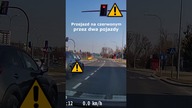 Przejazd na czerwonym świetle przez dwa pojazdy #shorts #rikordwidjo