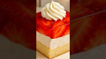Ciasto, które KOCHAJĄ wszyscy!  #shorts, #przepis, #ciasto, #galaretka, #truskawki, #biszkopt