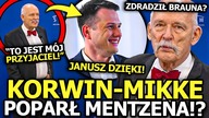 JANUSZ KORWIN-MIKKE PRZERWAŁ MILCZENIE W SPRAWIE MENTZENA! ZASKAKUJĄCE SŁOWA OJCA KONFEDERACJI!