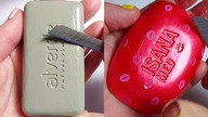 Soap Carving ASMR Relaxing Sounds no talking Satisfying ASMR Video #carvingsoap #soapcutting #acmp