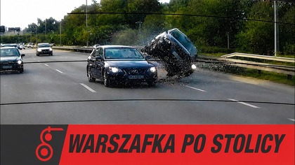 Utrata panowania nad autem czy chwila nieuwagi? Oceńcie sami // Warszafka Po Stolicy