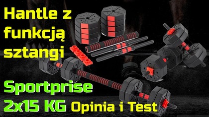 Hantle z funkcją sztangi regulowane Sportprise - Opinia