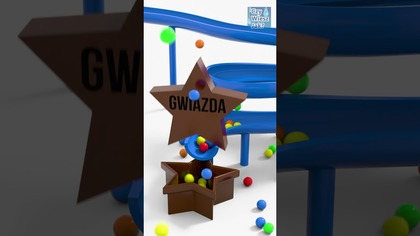 Kształty z piłkami na zjeżdżalni serce gwiazda elipsa