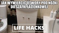 Jak prosto wywiercić otwory pod nóżki do szafki łazienkowej podstawowymi narzędziami ????