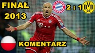 Bayern 2:1 Borussia Dortmund Finał Ligi Mistrzów 2013, skrót meczu, Polski komentarz HD 60 FPS