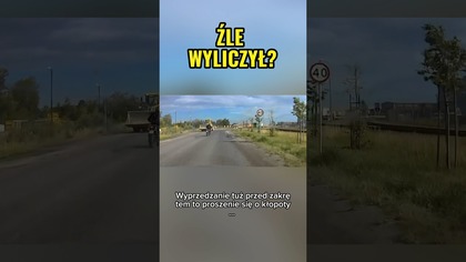 Wyprzedzanie przed zakrętem  utrata kontroli  #motocykl #wypadek #bezpieczeństwo #dashcam