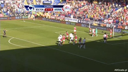 Premier League sezon 2010/2011 Bolton - Arsenal 1-0 Danny Sturridge