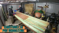 Impregnujemy konstrukcję pod ogrodzenie lamelowe.