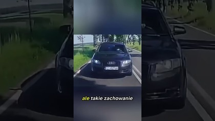 Nerwy za kierownicą?  Co chciał osiągnąć kierowca Audi?  #PolscyKierowcy #Drogowe