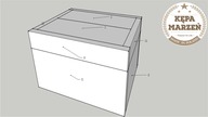 Projekt Skrzynki Łączonej Na Kołki w aplikacji Google SketchUp