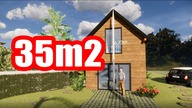 Budynek letniskowy 35m2 murowany i szkieletowy, 35m2 z poddaszem nieużytkowym