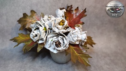 Jak robić białe róże z liści - Pomysły Plastyczne DiY