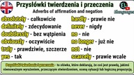 Przysłówki twierdzenia i przeczenia angielski - Adverbs of affirmation and negation in English