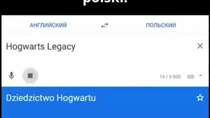 Kiedy Pszetłumaczysz Hogwarts Legacy Na polski