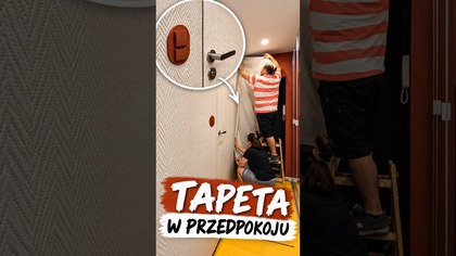 Czy udało nam się UKRYĆ drzwi pod tapetą?  #Tapetowanie #drzwiukryte #remontmieszkania #remont