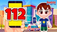 Kazio i Numery Alarmowe dla Dzieci: Numer alarmowy 112  film edukacyjny | Kamlotki