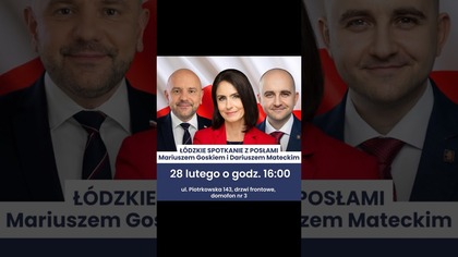 Serdecznie zapraszamy na spotkanie w Łodzi! W sobotę 28 lutego godz.  16:00 ul. Piotrkowska 143, drzwi