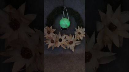 Wianek z kukurydzianymi kwiatami z kanału @diy_art_ideas #shorts #diy #kukurydza