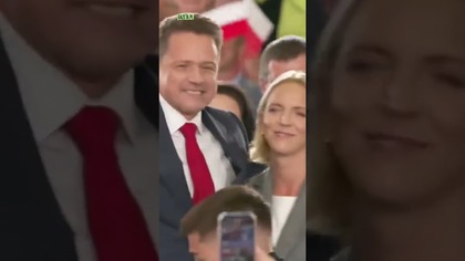 Trzaskowski z żoną podczas wieczoru wyborczego