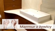 Marmurowy blat łazienkowy z żywicy epoksydowej
