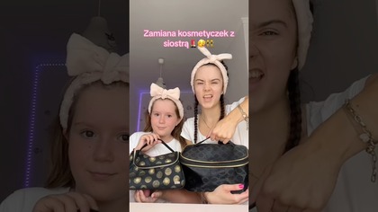ZAMIANA KOSMETYCZEK Z 9-CIO LETNIĄ SIOSTRĄ! #siostry #makijaż #rodzeństwo