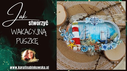 Zaczęły się wakacje, więc czas na letnie inspiracje! 
W tym filmie CraftAnka-Handmade pokazuje, jak stworzyć morski krajobraz w puszce  z muszelkami, kamyczkami, mchem, tekturkami i pięknymi elementami DIGI.
To projekt pełen detali i wakacyjnego klimatu, który możecie z łatwością wykonać sami!

CraftAnka pomalowała puszkę białym gessem, dodała farby, tekstury i stworzyła scenę z latarnią morską oraz rozgwiazdą. Koniecznie zobaczcie, jak pięknie można ozdobić ten codzienny przedmiot i przekształcić go w małe dzieło sztuki!

 W pracy użyto:

Tekturki:
https://karolinabinkowska.pl/sklep/rozgwiazdy-3-sztuki/
https://karolinabinkowska.pl/sklep/ster-03/
https://karolinabinkowska.pl/sklep/latarnia-morska-srednia/

Elementy DIGI:
https://karolinabinkowska.pl/sklep/elementy-do-wycinania-rough-sea-elements-set-01-digi/
https://karolinabinkowska.pl/sklep/elementy-do-wycinania-sea-elements-set-03-digi/
https://karolinabinkowska.pl/sklep/elementy-do-wycinania-sea-elements-set-04-digi/
https://karolinabinkowska.pl/sklep/elementy-do-wycinania-sea-flowers-set-01-digi/
https://karolinabinkowska.pl/sklep/elementy-do-wycinania-sea-flowers-set-02-digi/

 Spróbuj swoich sił z wakacyjnymi puszkami i koniecznie pochwal się w Kreatywnej Drużynie!
Pozdrawiam, CraftAnka-Handmade