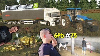 PODPUŚCILI MNIE TO WJECHAŁEM ...  WYCIĄGANIE ZAKOPANEJ CIĘŻARÓWKI OBRZĄDKI GPD FS 25 75