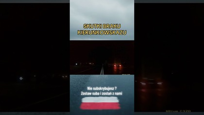 Brak kierunkowskazu i sekundy grozy! Wyprzedzanie kończy się w rowie  #drogi #wypadek #kierowcy