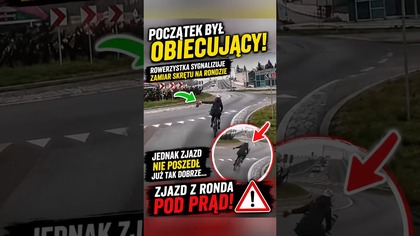 Kierunek był, ale zjazd z ronda zakończył się jazdą pod prąd  #shorts #polskiedrogi #dashcam