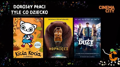 Odkryj kino na dzięcięcych zasadach w cinema city reklama