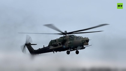 Rosyjskie śmigłowce MI-28NM działają nad Ukrainą