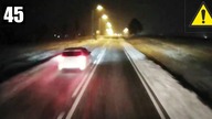 Wyprzedzanie, poślizg - niedostosowanie prędkości do warunków drogowych