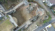 Isehara city in Kanagawa Japan drone footage