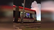 Samochód płonął w centrum miasta