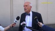 Janusz Korwin-Mikke po rozprawie sądowej ws. spoliczkowania Michała Boniego
