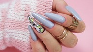 gray autumn nails art tutorial / AlleLac