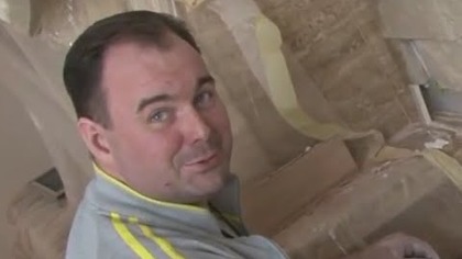 Cz.12 - Remont , #Szafarek Łódź-Kamień dekoracyjny , ozdobny firmy Stegu z Tv oświetlonym taśmą led