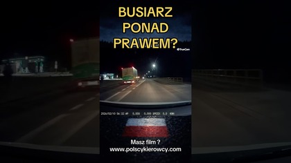 Busiarz ponad prawem? Pośpiech ważniejszy niż bezpieczeństwo?  #droga #kierowcyciężarówek #crash