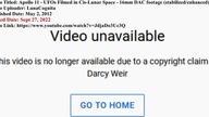 LunaCognita's videos copyright claimed by Darcy Weir.
