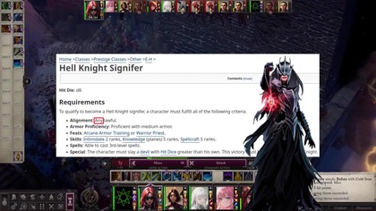 Pathfinder Build - Heaven Knight Signifer (Cleric (Crusader)/Hell Knight Signifer)