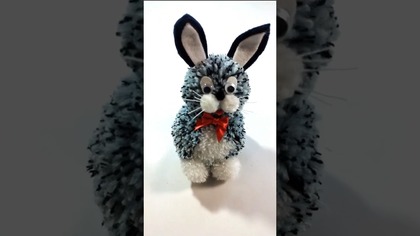 Króliczek Pom-Pom na WielkanocJak zrobić? DIY #shorts #krolik #wielkanoc #zajaczek #pompom #dc
