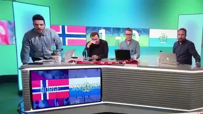 Reakcja w norweskiej TV na zdobycie bramki przez San Marino