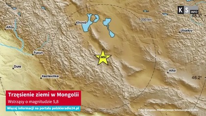 Trzęsienie ziemi w Mongolii.  Wstrząsy o magnitudzie 5,8 [KS Info]