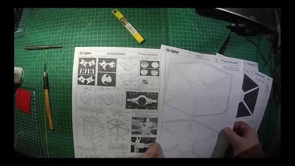 Star Wars TIE Fighter tutorial - jak buduję skrzydła modelu kartonowy