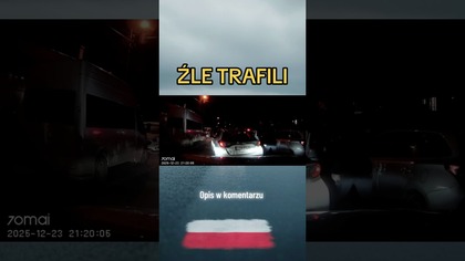 Chcieli nastraszyć kierowcę trafili źle.  Zero strachu!  #droga #shorts #viral #polscykierowcy