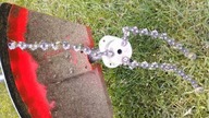 Homemade Chain for TRIMMER EXPERIMENT  TEST  głowica do kosy spalinowej z łańcucha od piły